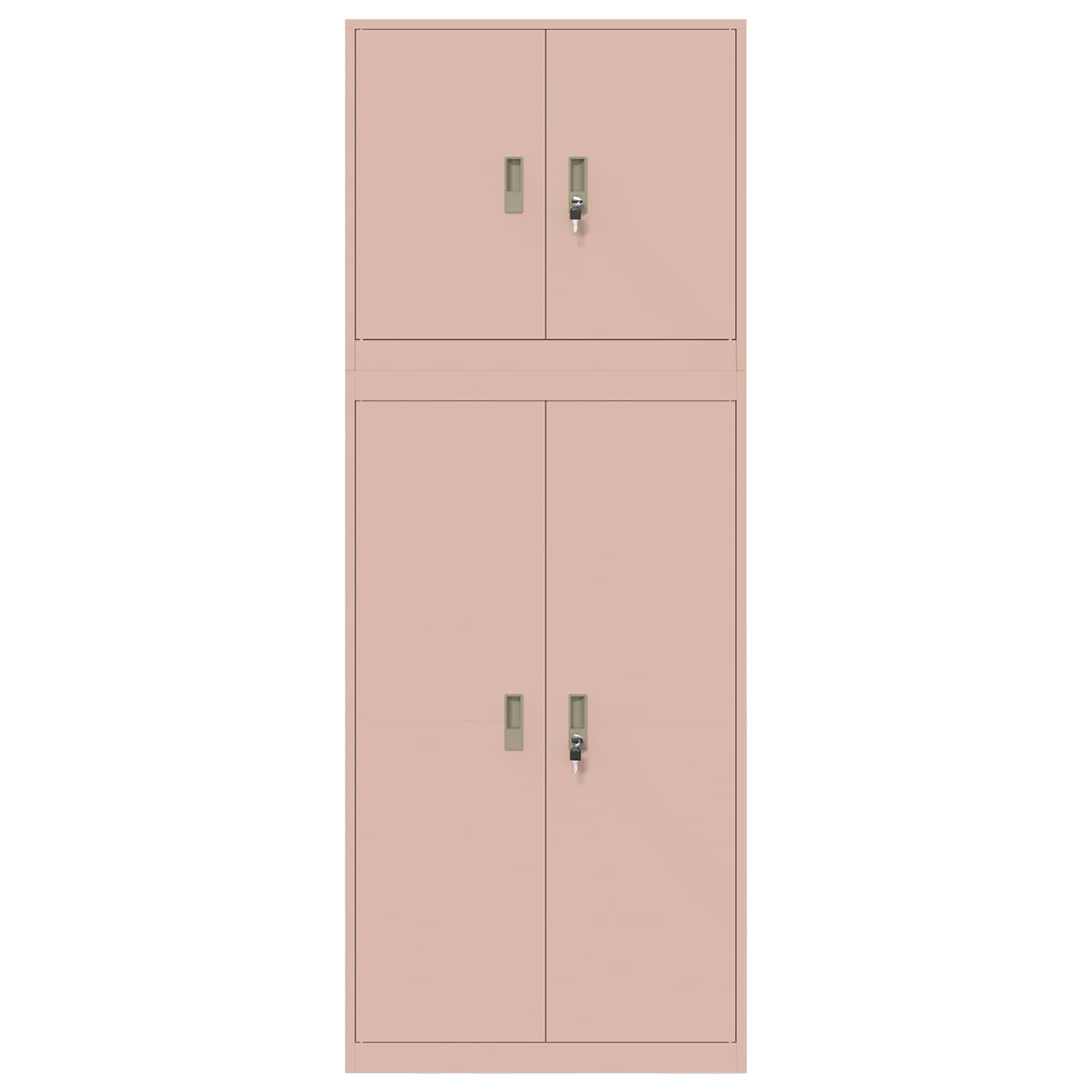 Opbergkast 2 st Roze 80 x 40 x 210 cm Staal Vergrendelbaar