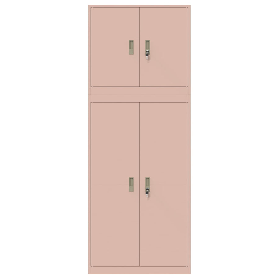 Opbergkast 2 st Roze 80 x 40 x 210 cm Staal Vergrendelbaar