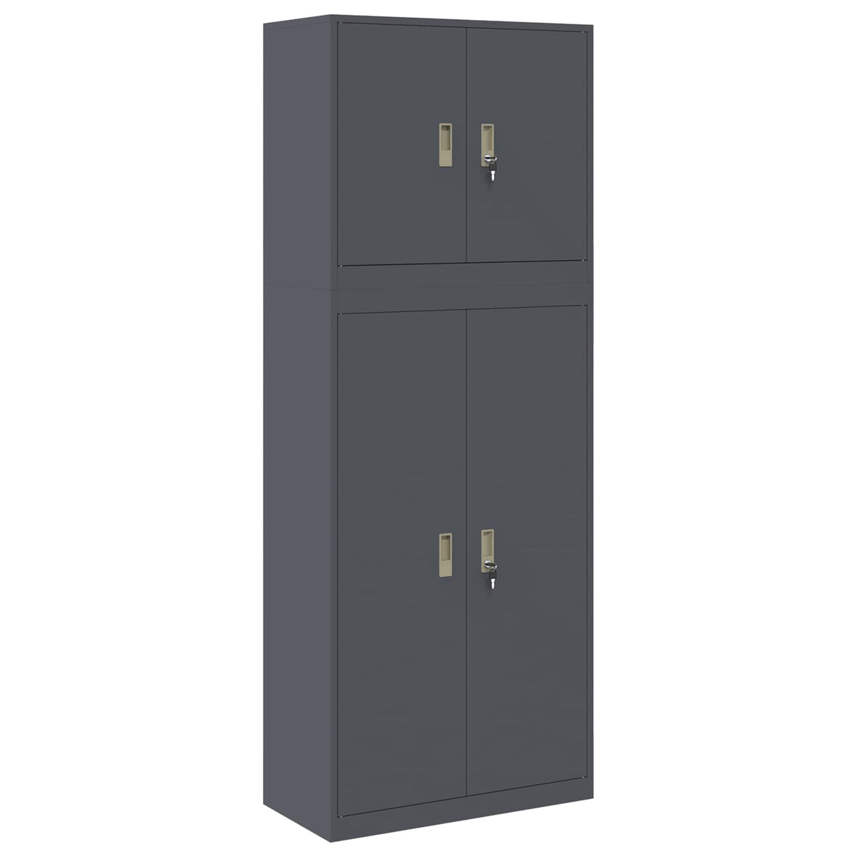 Opbergkast 2 st Antracietkleurig 80 x 40 x 210 cm Staal