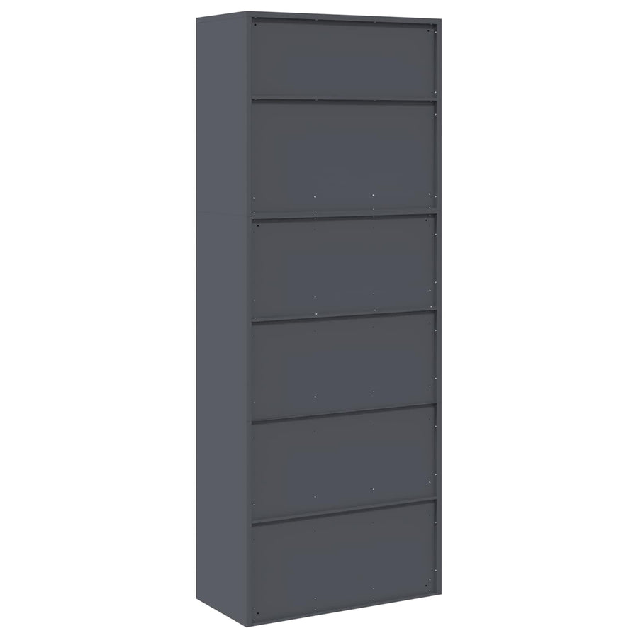 Opbergkast 2 st Antracietkleurig 80 x 40 x 210 cm Staal