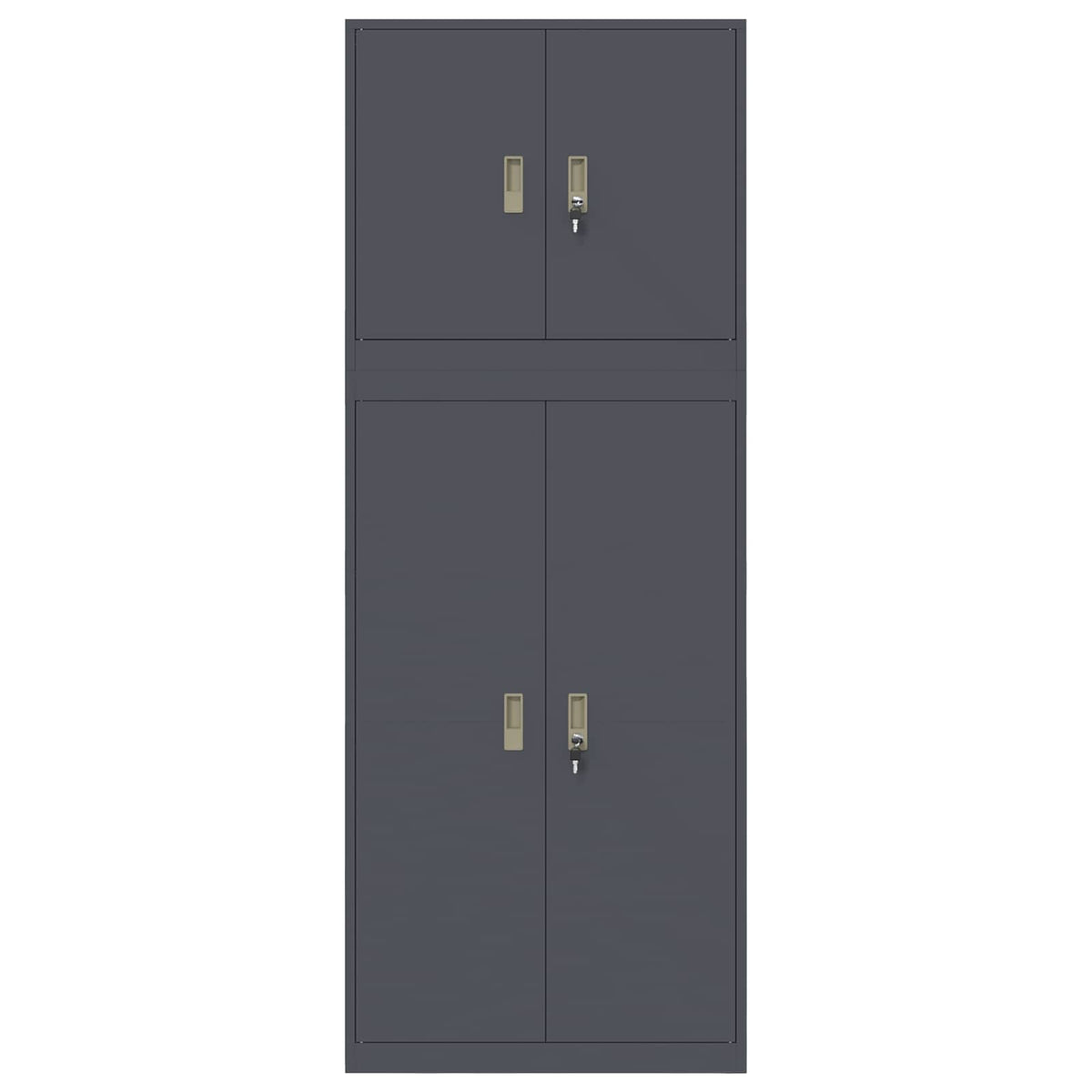 Opbergkast 2 st Antracietkleurig 80 x 40 x 210 cm Staal