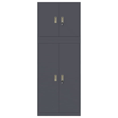 Opbergkast 2 st Antracietkleurig 80 x 40 x 210 cm Staal