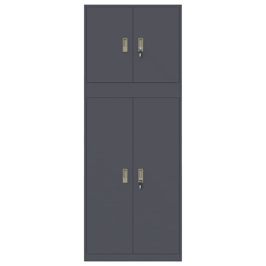 Opbergkast 2 st Antracietkleurig 80 x 40 x 210 cm Staal