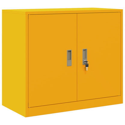 Opbergkast 2 st Mosterdgeel 80 x 40 x 210 cm Staal