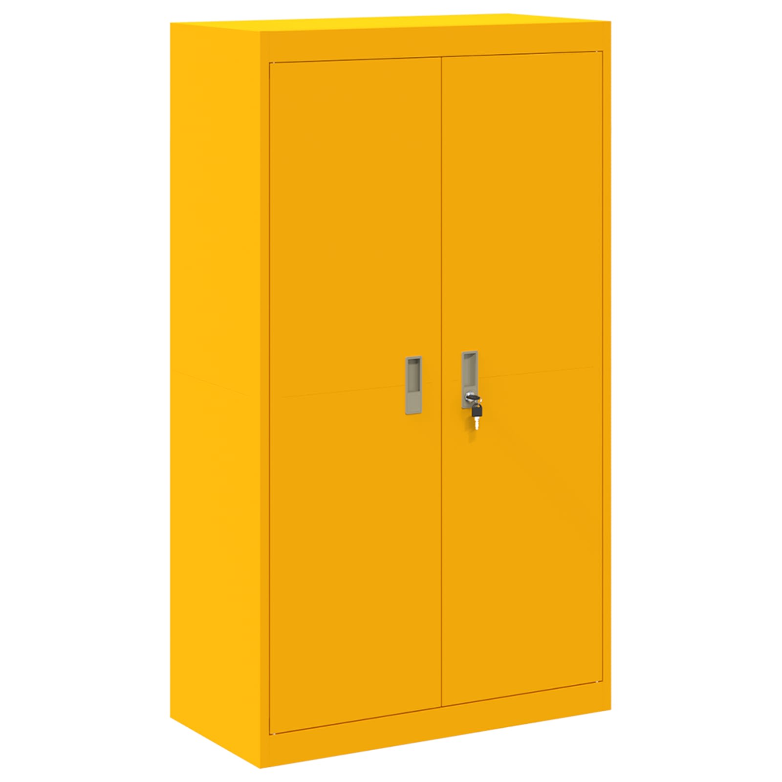 Opbergkast 2 st Mosterdgeel 80 x 40 x 210 cm Staal