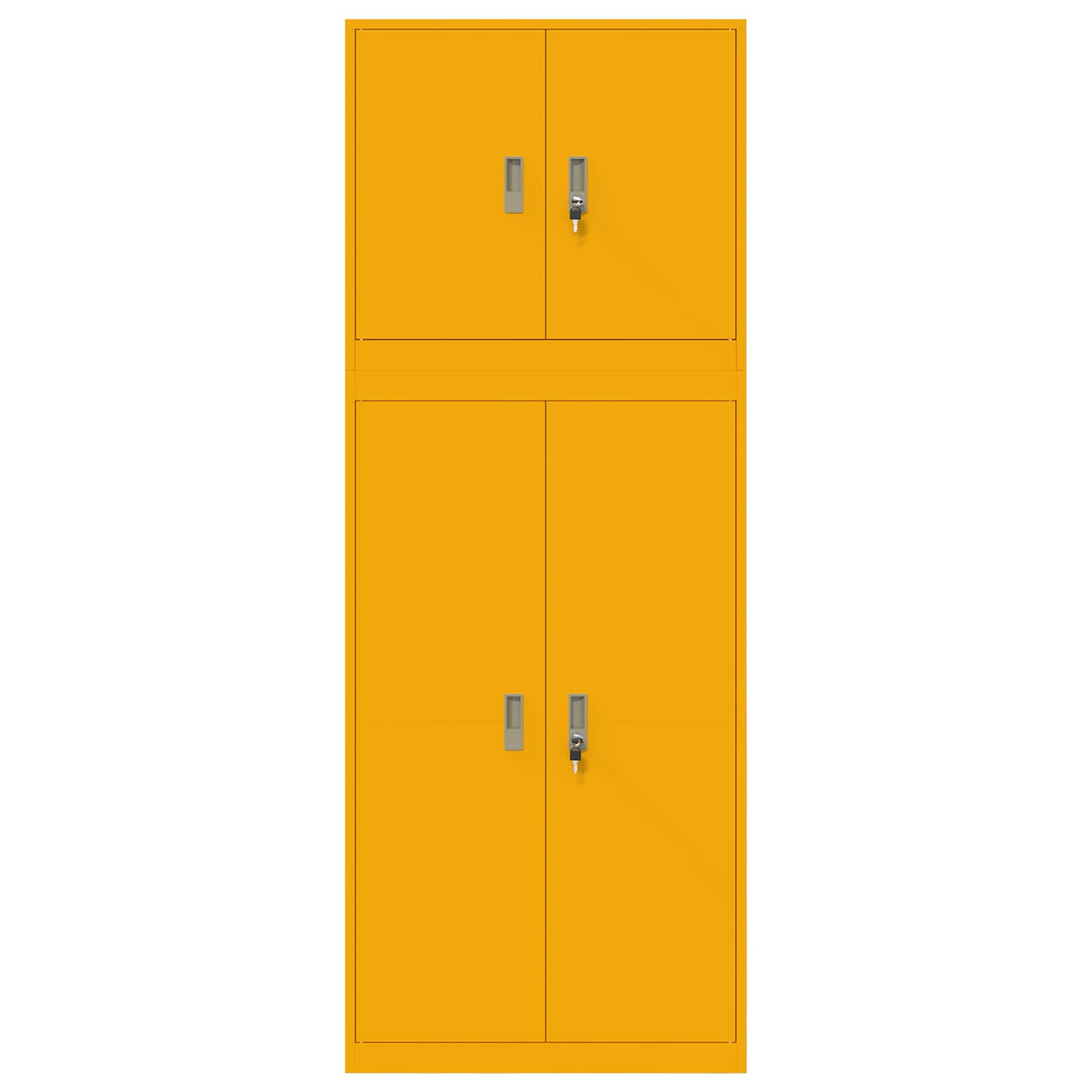 Opbergkast 2 st Mosterdgeel 80 x 40 x 210 cm Staal