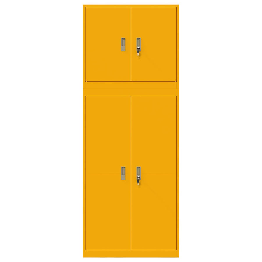 Opbergkast 2 st Mosterdgeel 80 x 40 x 210 cm Staal