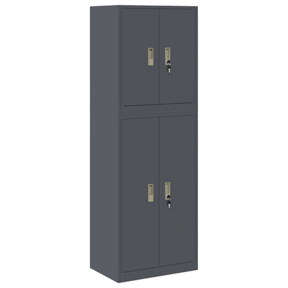 Opbergkast 2 st Antracietkleurig 60 x 40 x 175 cm Staal