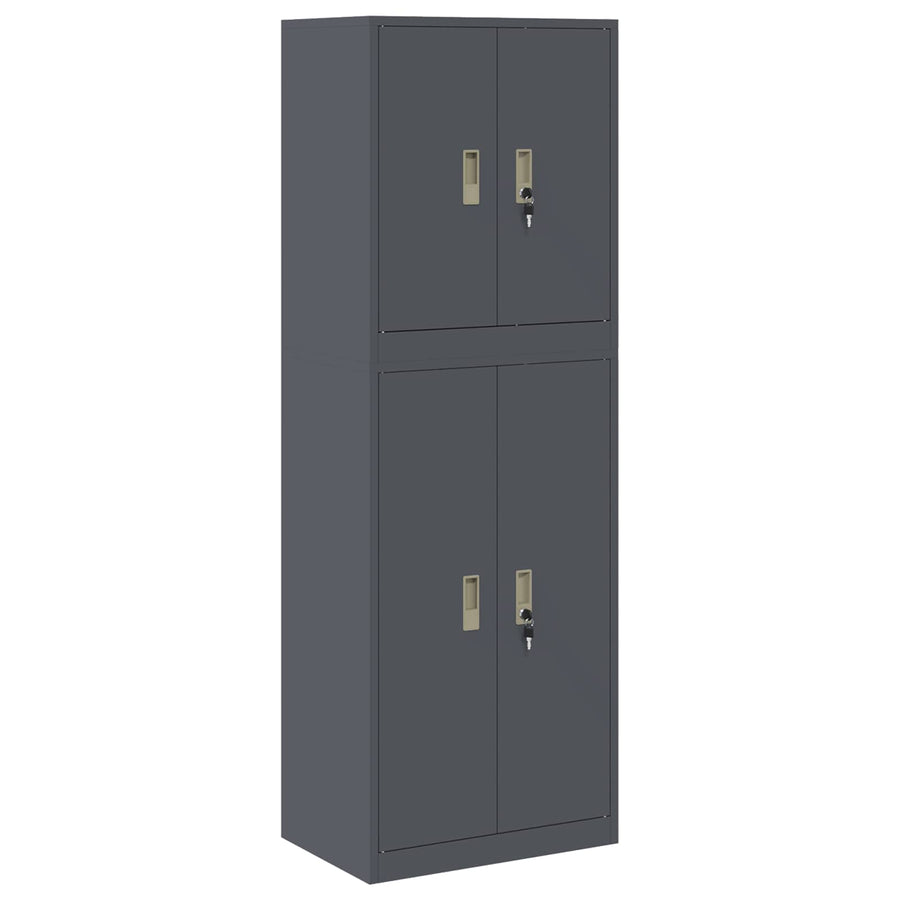 Opbergkast 2 st Antracietkleurig 60 x 40 x 175 cm Staal