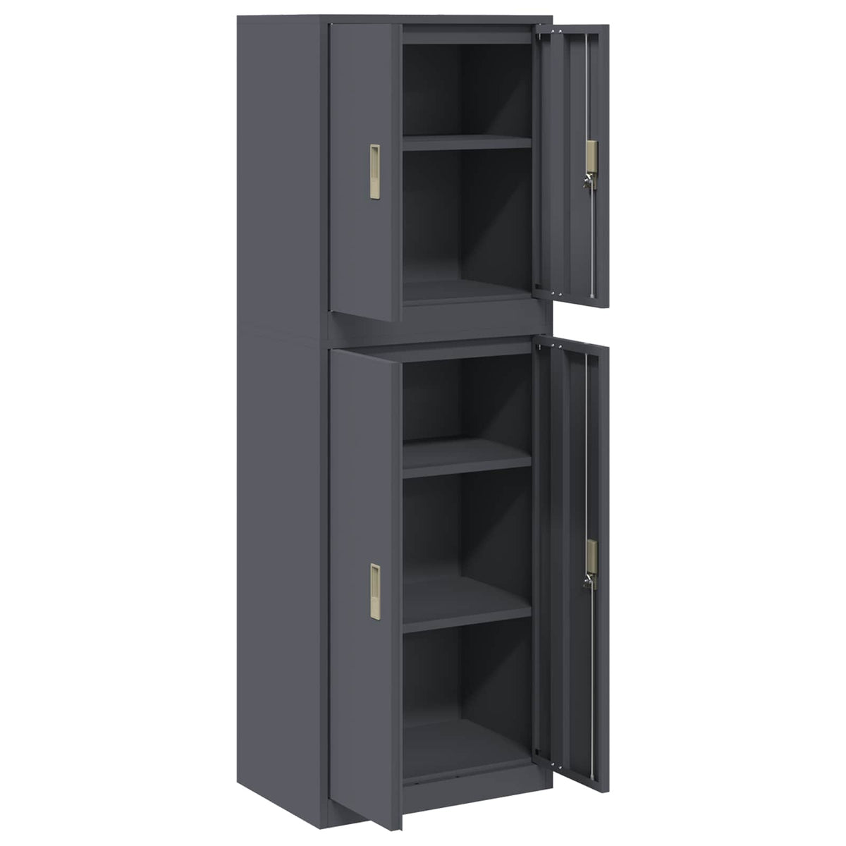 Opbergkast 2 st Antracietkleurig 60 x 40 x 175 cm Staal