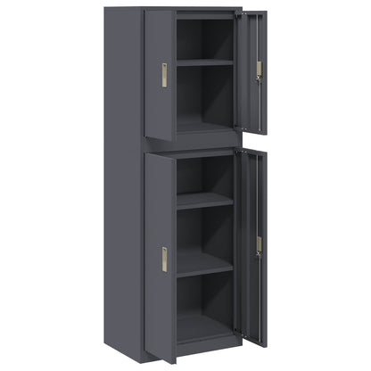 Opbergkast 2 st Antracietkleurig 60 x 40 x 175 cm Staal