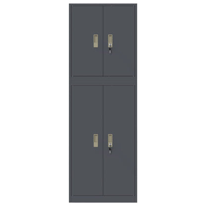 Opbergkast 2 st Antracietkleurig 60 x 40 x 175 cm Staal