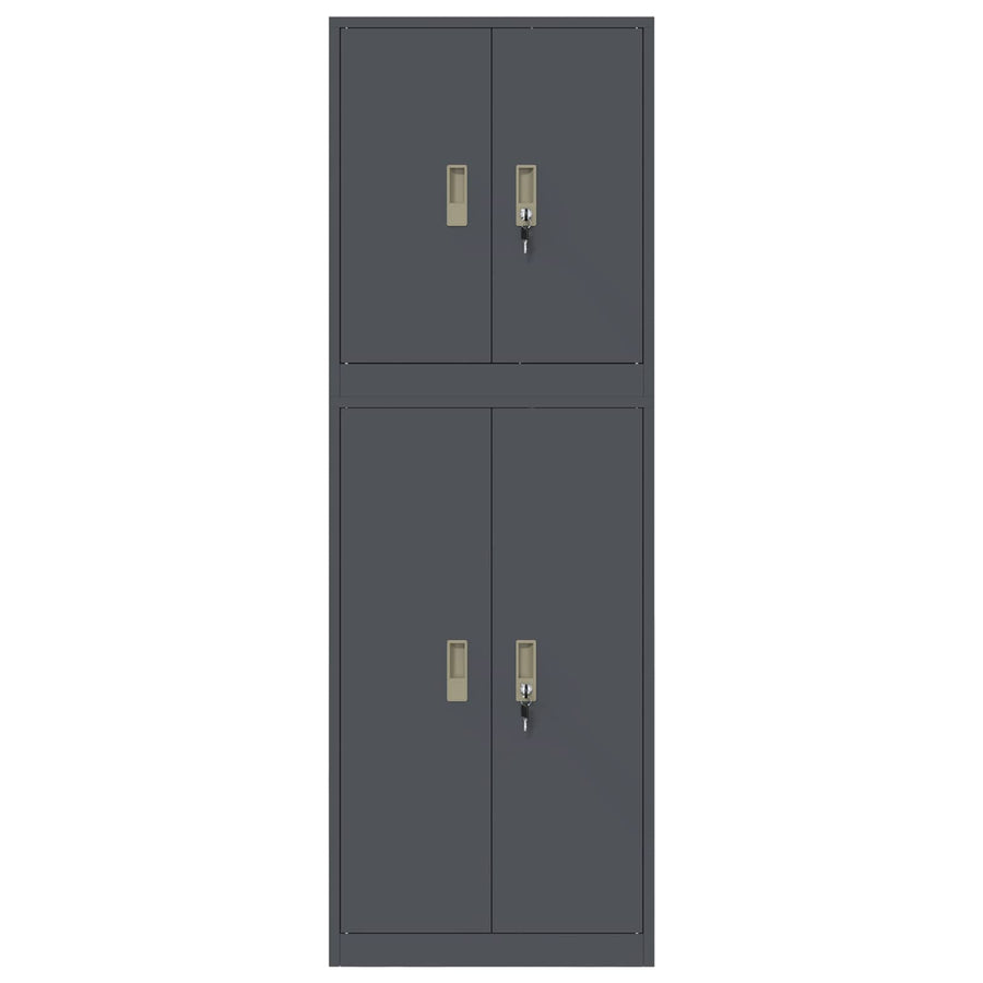 Opbergkast 2 st Antracietkleurig 60 x 40 x 175 cm Staal