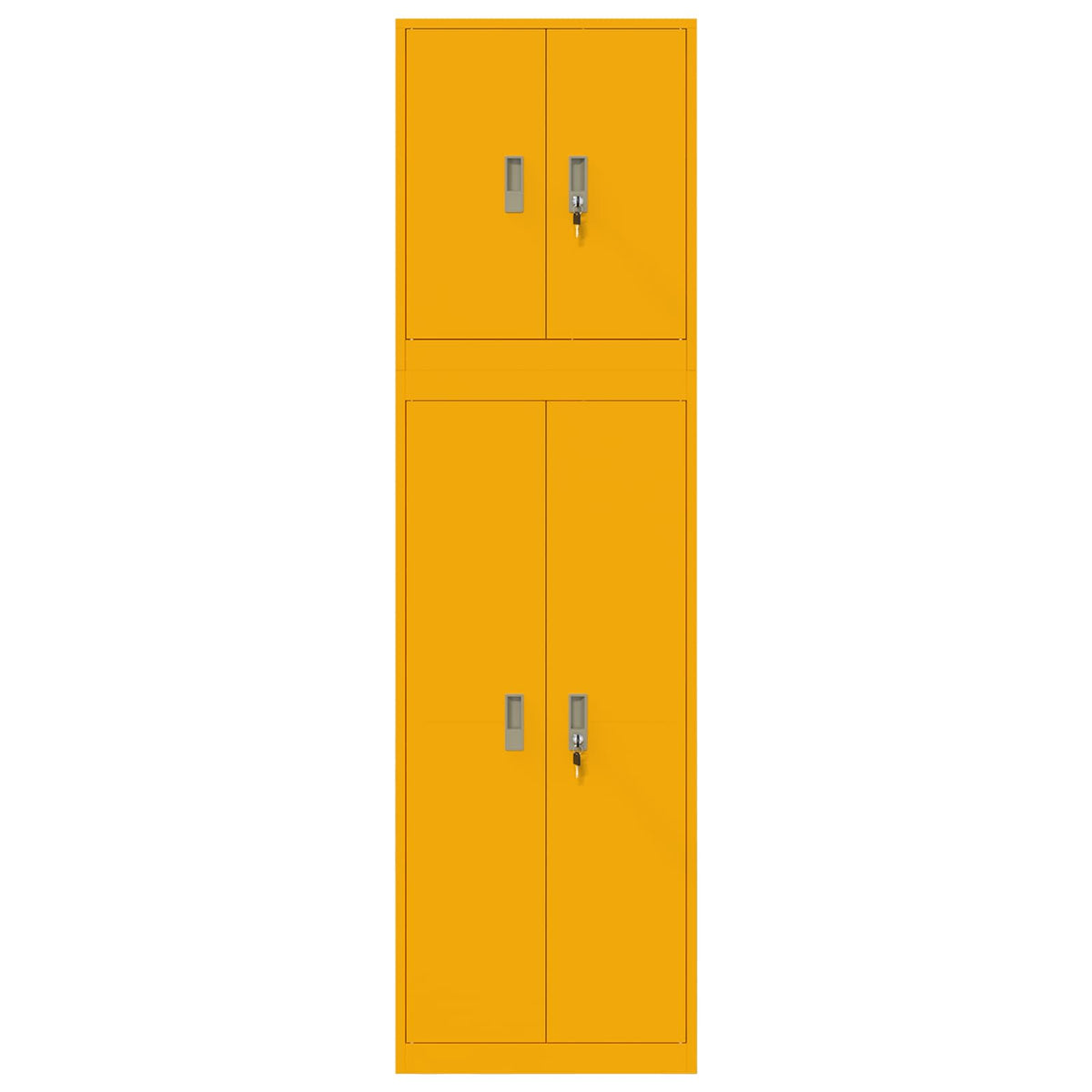 Opbergkast 2 st Mosterdgeel 60 x 40 x 210 cm Staal