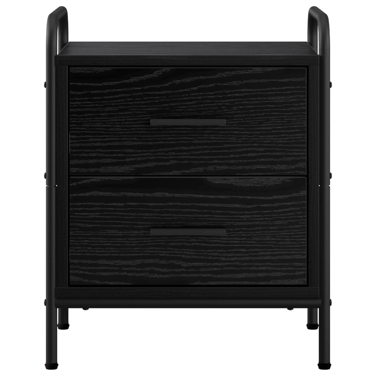 Nachtkastje 2 st Zwart eiken 40 x 30 x 50 cm Bewerkt hout