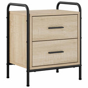 Nachtkastje Sonoma eiken 40x30x50 cm met 2 lades