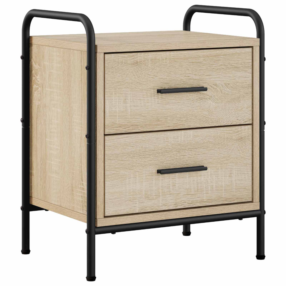 Nachtkastje 2 st Sonoma Eiken 40 x 30 x 50 cm Bewerkt hout