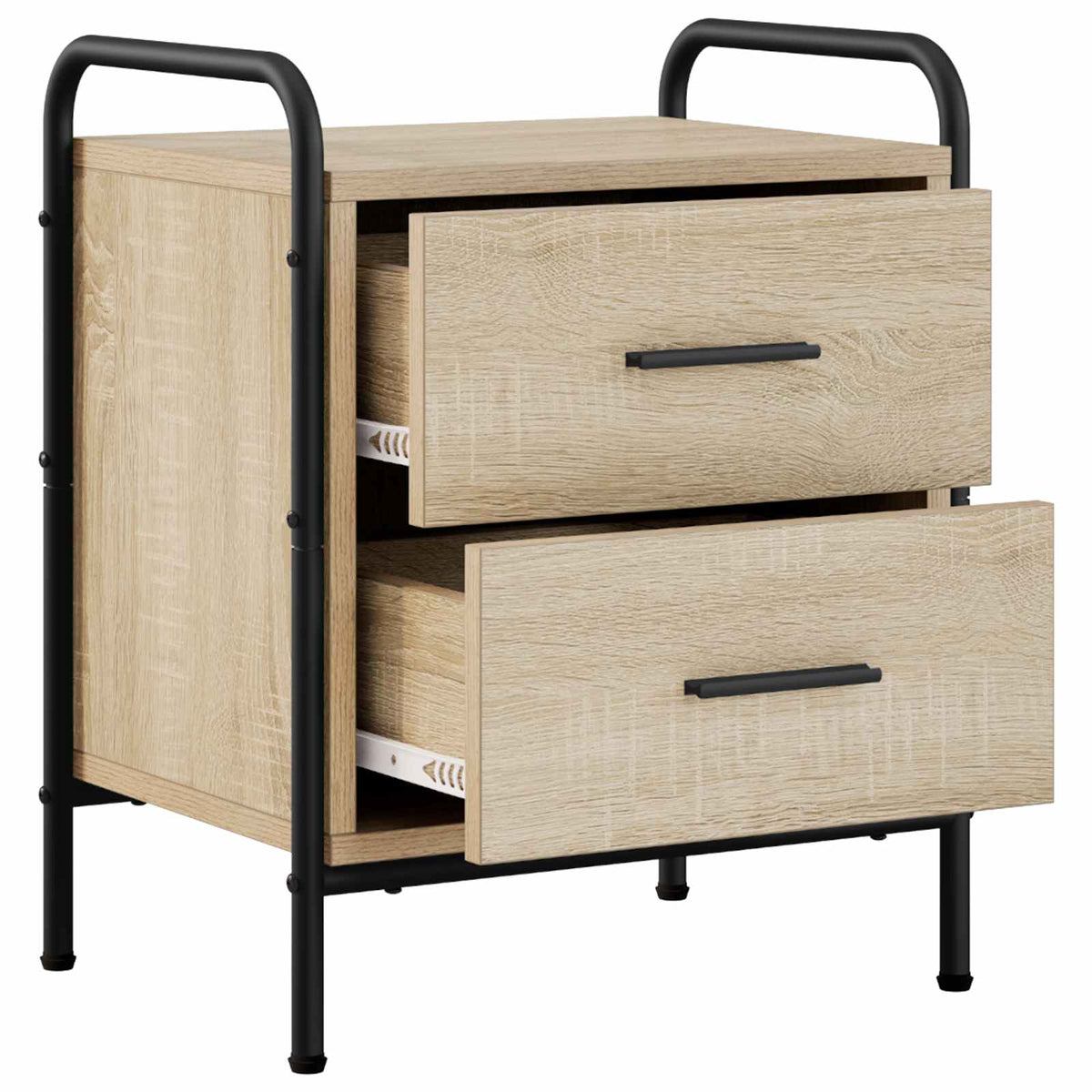 Nachtkastje 2 st Sonoma Eiken 40 x 30 x 50 cm Bewerkt hout