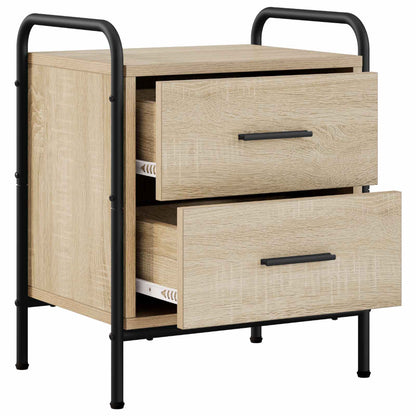 Nachtkastje 2 st Sonoma Eiken 40 x 30 x 50 cm Bewerkt hout