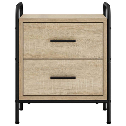Nachtkastje 2 st Sonoma Eiken 40 x 30 x 50 cm Bewerkt hout