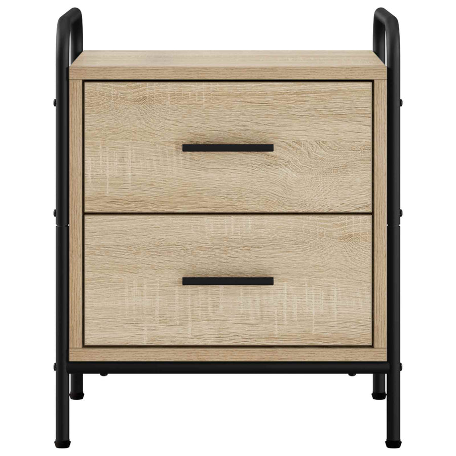 Nachtkastje 2 st Sonoma Eiken 40 x 30 x 50 cm Bewerkt hout