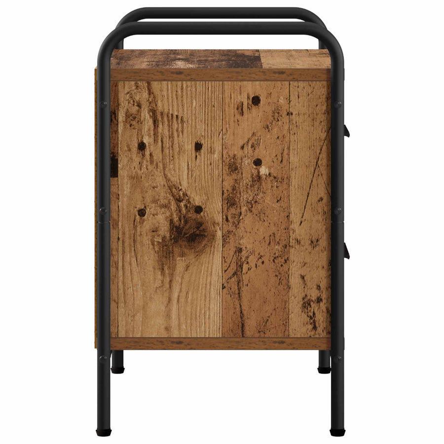 Nachtkastje Eikenhout 40 x 30 x 50 cm Bewerkt hout