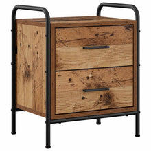 Nachtkastje 2 st Eikenhout 40 x 30 x 50 cm Bewerkt hout