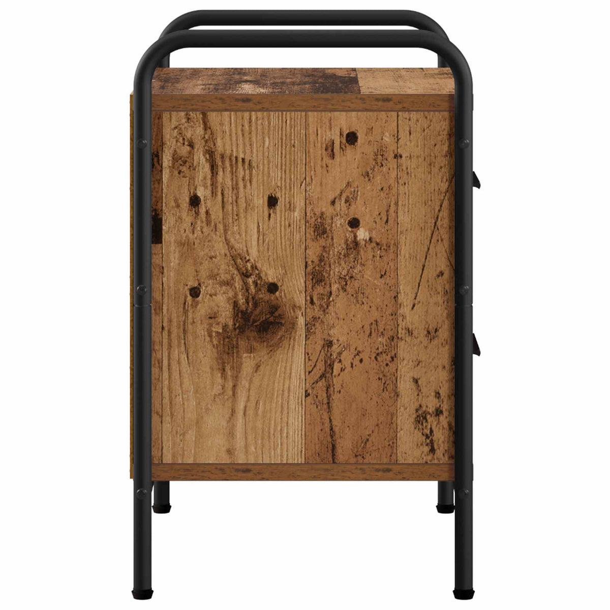 Nachtkastje 2 st Eikenhout 40 x 30 x 50 cm Bewerkt hout