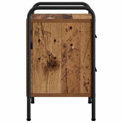 Nachtkastje 2 st Eikenhout 40 x 30 x 50 cm Bewerkt hout