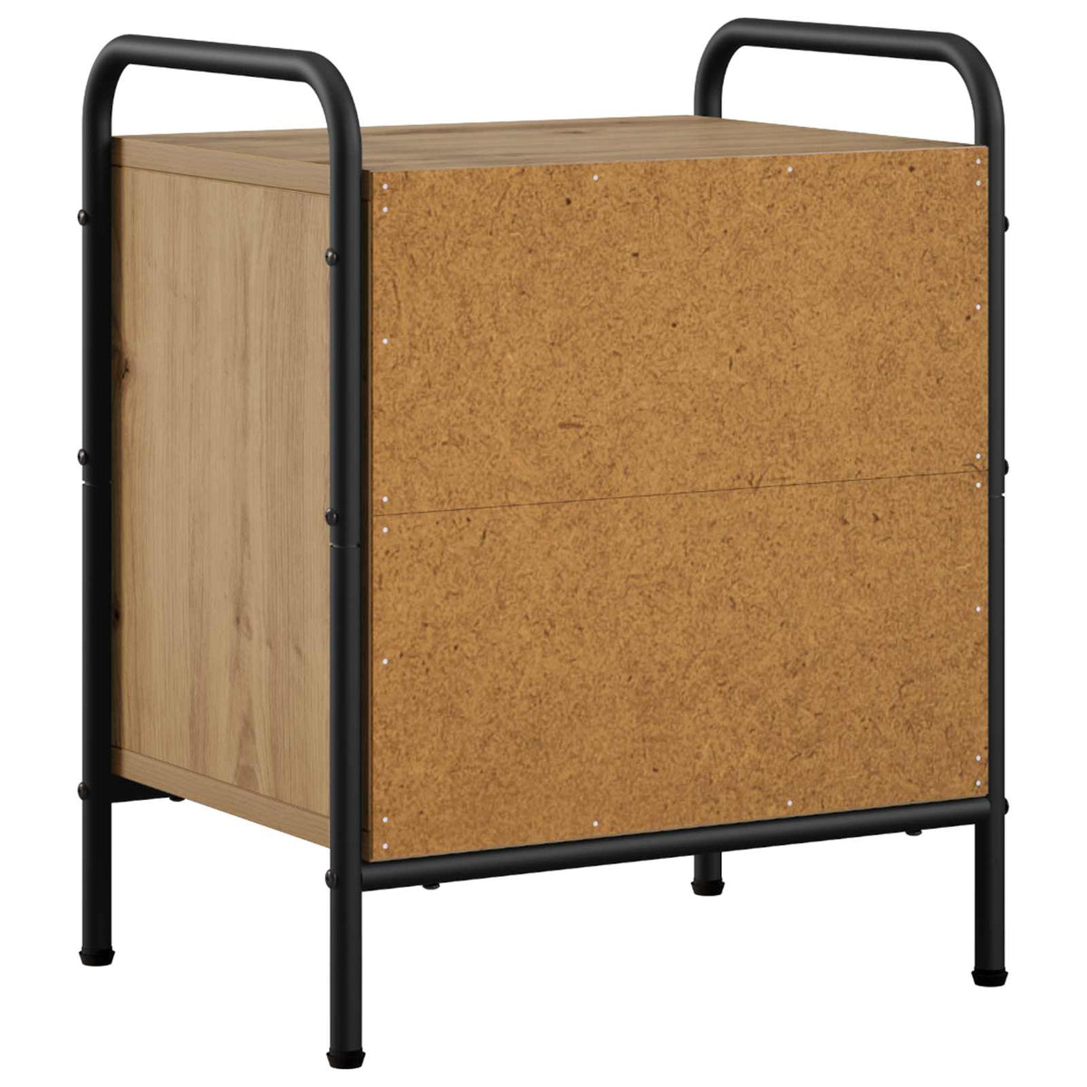 Nachtkastje Artisanaal eiken 40 x 30 x 50 cm Bewerkt hout