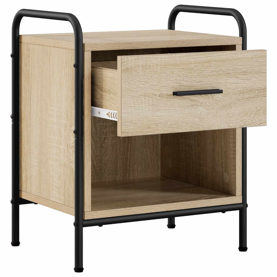 Nachtkastje 2 st Sonoma Eiken 40 x 30 x 50 cm Bewerkt hout