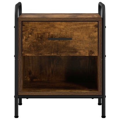 Nachtkastje Gerookt eiken 40 x 30 x 50 cm Bewerkt hout