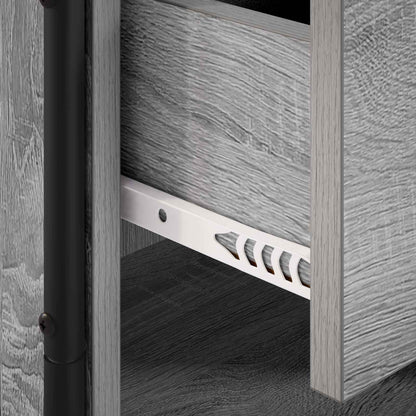 Nachtkastje 2 st Grijs Sonoma 40 x 30 x 50 cm Bewerkt hout