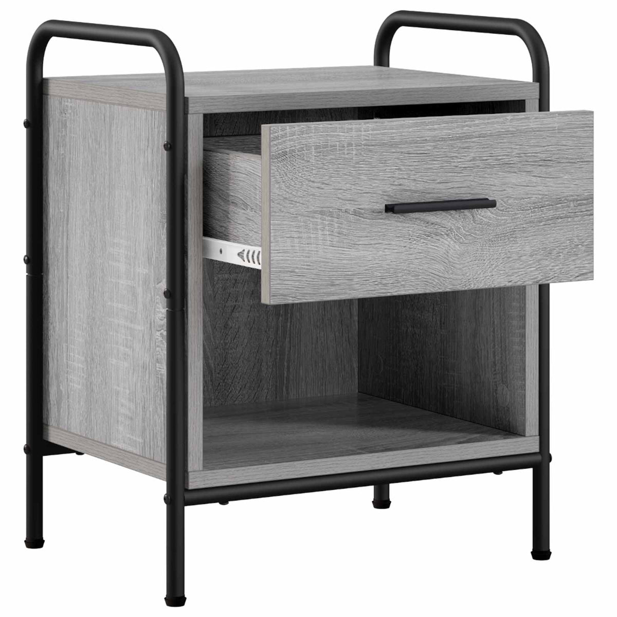 Nachtkastje 2 st Grijs Sonoma 40 x 30 x 50 cm Bewerkt hout