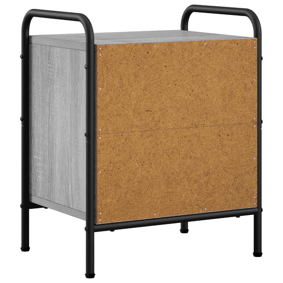 Nachtkastje 2 st Grijs Sonoma 40 x 30 x 50 cm Bewerkt hout