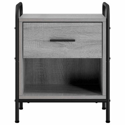 Nachtkastje 2 st Grijs Sonoma 40 x 30 x 50 cm Bewerkt hout