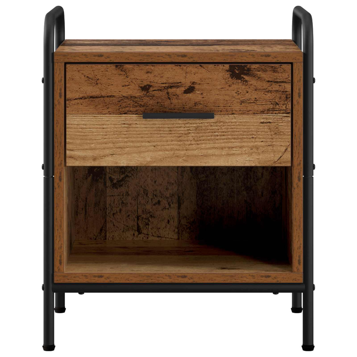 Nachtkastje Oud hout 40 x 30 x 50 cm Bewerkt hout