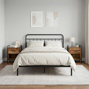 Nachtkastje 2 st 40x30x50 cm oud hout