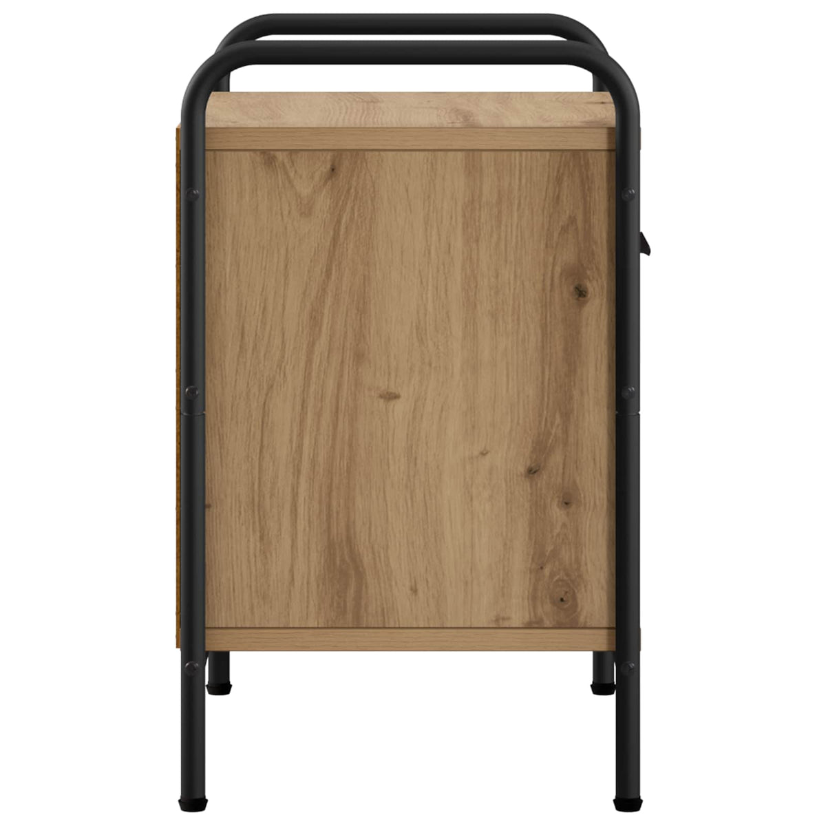 Nachtkastje Artisanaal eiken 40 x 30 x 50 cm Bewerkt hout