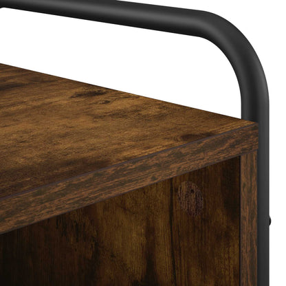 Nachtkastje 2 st Gerookt eiken 40 x 30 x 60 cm Bewerkt hout