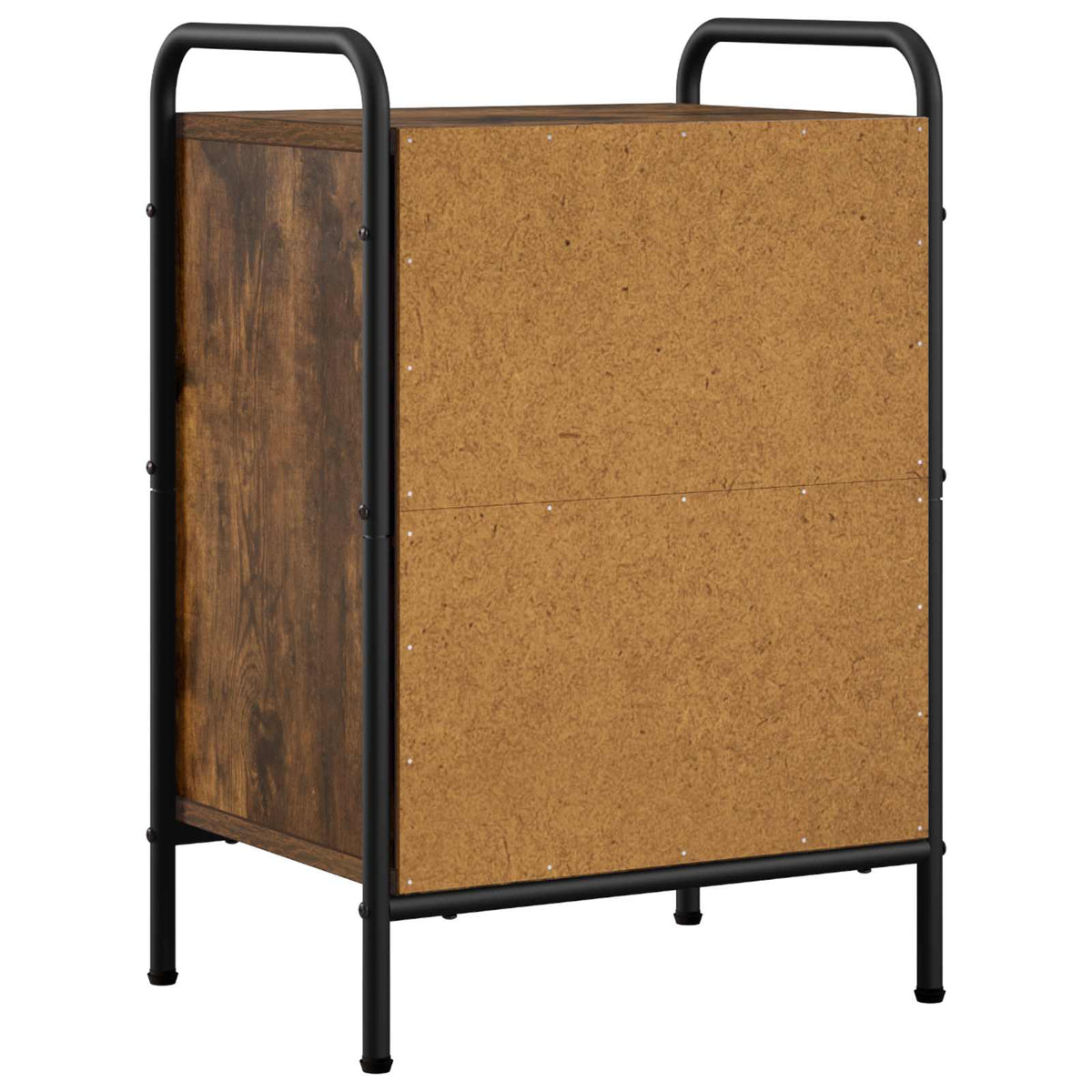 Nachtkastje 2 st Gerookt eiken 40 x 30 x 60 cm Bewerkt hout