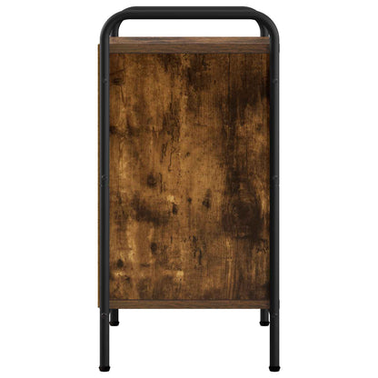 Nachtkastje 2 st Gerookt eiken 40 x 30 x 60 cm Bewerkt hout
