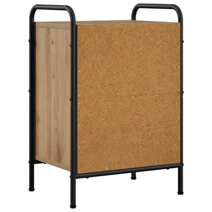Nachtkastje Artisanaal eiken 40 x 30 x 60 cm Bewerkt hout