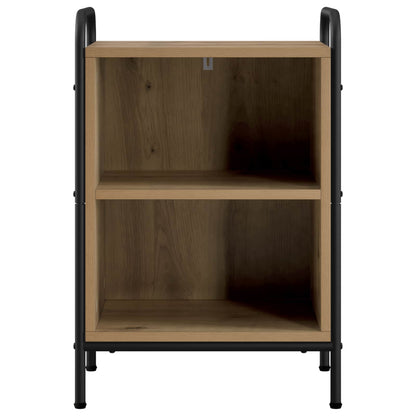 Nachtkastje Artisanaal eiken 40 x 30 x 60 cm Bewerkt hout