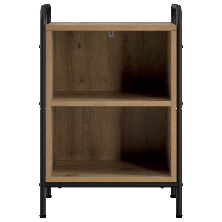 Nachtkastje Artisanaal eiken 40 x 30 x 60 cm Bewerkt hout