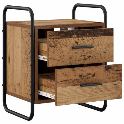 Hangend nachtkastje Oud hout 40 x 30 x 50 cm Bewerkt hout