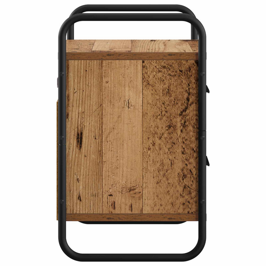 Hangend nachtkastje 2 st Oud hout 40 x 30 x 50 cm Bewerkt hout