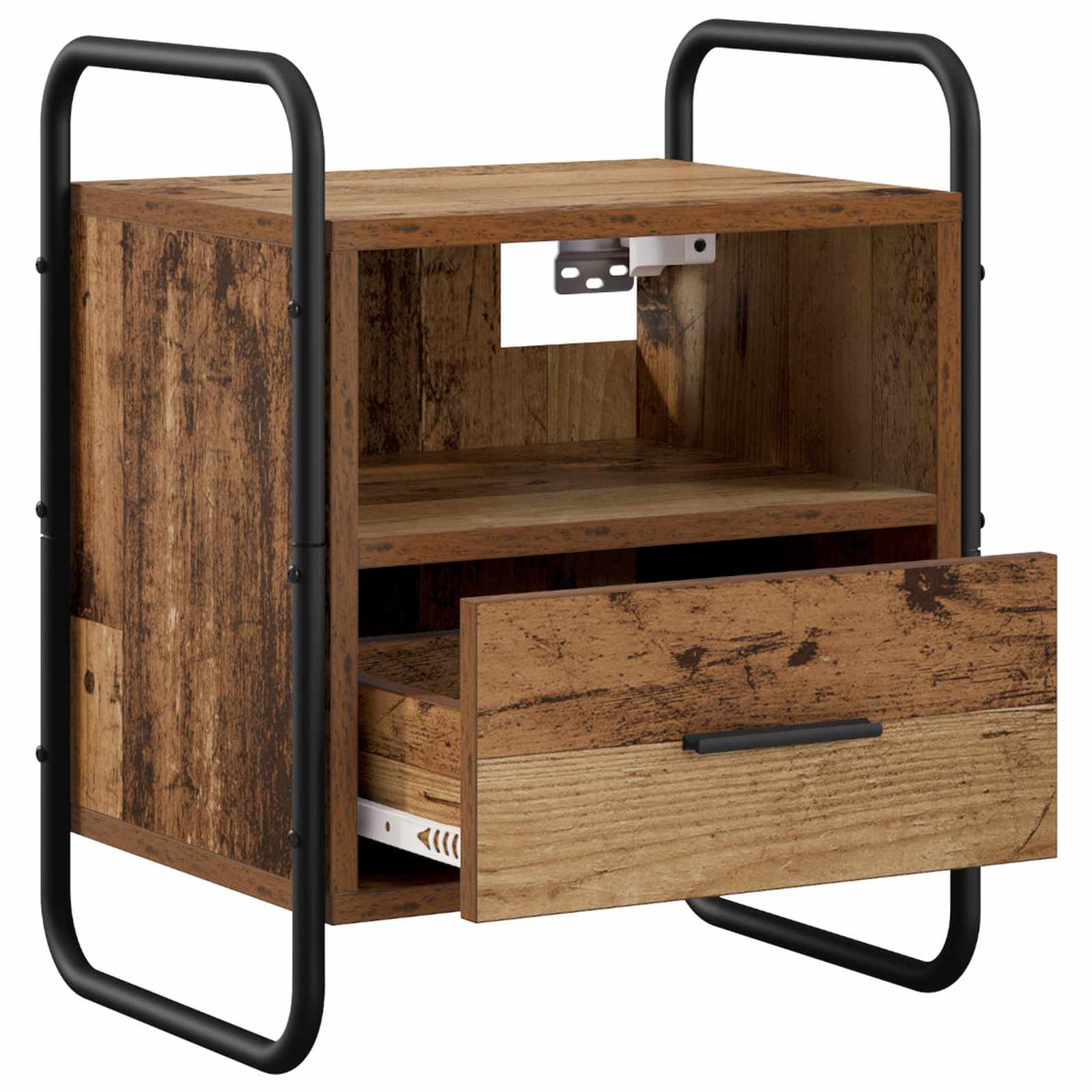 Hangend nachtkastje Oud hout 40 x 30 x 50 cm Bewerkt hout