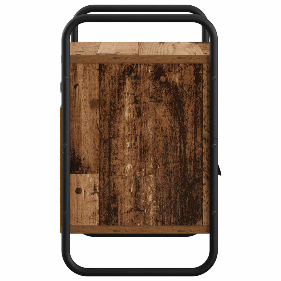 Hangend nachtkastje Oud hout 40 x 30 x 50 cm Bewerkt hout