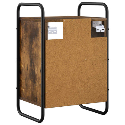 Hangend nachtkastje 2 st Gerookt eiken 40 x 30 x 60 cm